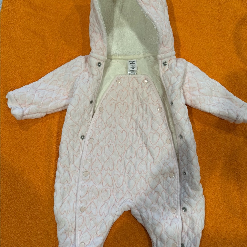 Nordstrom Pink Heart Pattern Bodysuit